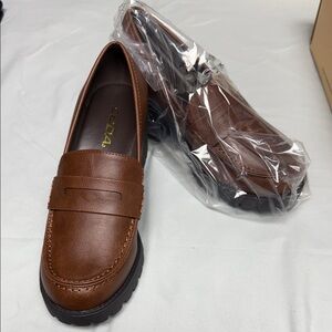 Soda Brown Loafers for Women